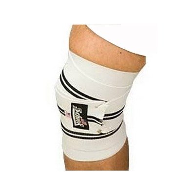 Black Line Knee Wraps in Black w Velcro