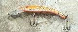 Jlvlures JLV Lures Raptor Minnow Freshwater Diver Brown Trout : Walleye Sauger Pike Bass Steelhead Crankbait Deep Troll Tantalizing Curve Body Wobble Kicking Rattle Rattling Trolling Casting Cast Treble Bronze Hook Darting Structure Fishing Gravel Bottom Rock Stump