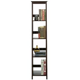 Mission - style Bookshelf, 4-SHELF, CHESTNUT