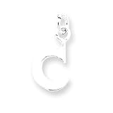 Sterling Silver Initial C Pendant