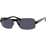 Hugo Boss 0316/S Men's Polarized Rectangular Full Rim Lifestyle Sunglasses - Matte Black/Gray