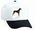 White Cap with pinscher, dog, doberman, brown