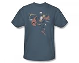 DC Comics THIS IS A JOB FOR SUPERMAN Adult Slate Blue T-shirt Tee Shirt