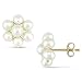 10K Yellow Gold Freshwater White Flower Pearl