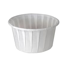 Solo 400-2050 4 oz White Treated Paper Pleated Souffle Portion Cup (20 Packs of 250 cups)