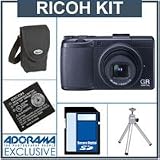 Cheap Ricoh GR Digital III, Elegant Point & Shoot Digital Camera Kit, with 8GB SD Memory Card, Spare DB-65 Lithium-ion Battery, Camera Case, Table Top Tripod