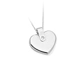 Inori Stainless Steel Heart Pendant with Cubic Zirconia (CZ)