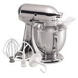 31z0 mLvK5L. SL160  KitchenAid KSM152PSCR Artisan Series 5 Quart Stand Mixer, Chrome
