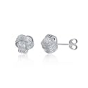 Sterling Silver Earrings Love Knot Stud Earrings 10mm