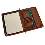 Royce Leather® Executive Zip Around Portfolio, TAN