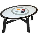 Pittsburgh Steelers Wood Coffee Table With Glass Cover