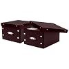 DAZZ Set of 2 Foldable DVD Boxes, Brown