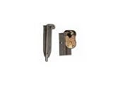 Hooks & Eyes: Oil Black Iron Locking Slide Bolt 11 1/2"