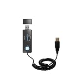 Coiled Power Hot Sync and Charge USB Data Cable w/ Tip Exchange for the Sandisk Sansa Express - Gomadic Brand