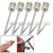 Silvery Air Inflation Sports Ball Point Needle 5PCS