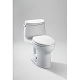 Toto MS614114CEFG#11 Carlyle Ii 1 Piece Elongated Het Double Cyclone Toilet W/ Skirted Bowl, Universal Height, & Sanagloss - Colonial White (W/ Ss114 Seat)(Replaces Ms614164Cefg#11)