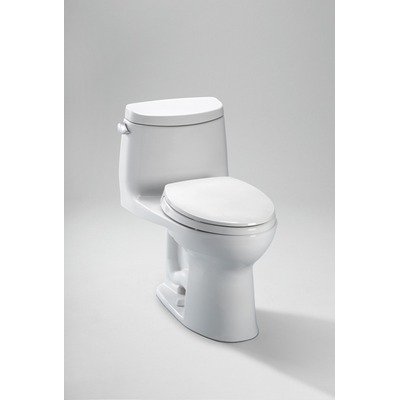 Toto MS614114CEFG#11 Carlyle Ii 1 Piece Elongated Het Double Cyclone Toilet W/ Skirted Bowl, Universal Height, & Sanagloss - Colonial White (W/ Ss114 Seat)(Replaces Ms614164Cefg#11)