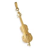 Bijou musique pendentif en plaqué or : violoncelle