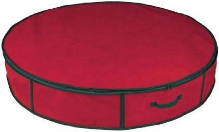 Christmas Wreath Storage Bag - 36" x 6.5" Xmas Storage Organizer for Holiday Wreaths and Decoration Storage Container with Handles & Zipper