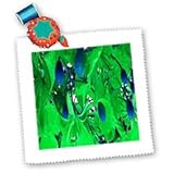 Blossoming Green Beauty - 10x10 Quilt Square