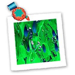 Blossoming Green Beauty - 10x10 Quilt Square
