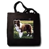 Dogs Border Collie - Border Collie Tan and White - Tote Bags