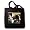 Border Collie Tan and White - Black Tote Bag 14w X 14h X 3d
