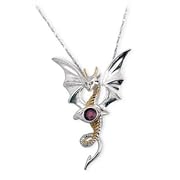 Celestial Dragon Sterling Silver Pendant Necklace