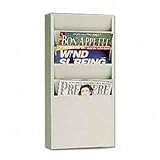 display Buddy Products 5 Pocket Display Rack, Steel, 4 x 20.375 x 9.75 Inches, Putty (0811-6)