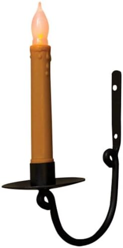 New Primitive black Sarah's Lamp Wrought iron Wall mount Candle Holder