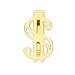Dollar Sign Money Clip in 14 Karat Gold