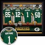 Green Bay Packers NFL Customized "Locker Room" 11" x 14" Photograph - Black Frame