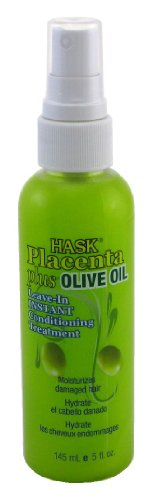 Hask Placenta Leave-In Conditioning Treatment With Olive Oil 5 oz. (3-Pack) with Free Nail File
