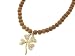 Diamond Four Leaf Clover on Sandalwood Bead Bracelet by Sydney Evan