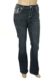 L.A. Idol Womens Extended Sizes Rhinestone Pocket Bootcut Jean