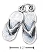 Sterling Silver Pair Of Flip-Flop Sandals Charm