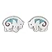 Southwestern Bear Earrings with Inlaid Turquoise and Coral in Sterling Silver, #7990