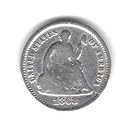 1868-S United States Liberty Seated Half Dime - 90% Silver