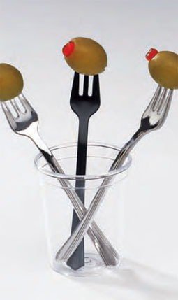 WNA 50 Count Reflections 4.2 Petite Plastic Tasting Fork, Silver