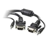 Buy 10FT VGA uxga Mntr Cable with audio HD15M M 3.5MM Audio  by Belkin