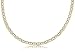 14K Solid Yellow Gold White Pave Flat Mariner Link