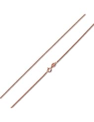 14K Rose Gold Plated Sterling Silver Italian Box Chain Necklace 1.2 MM (16, 18, 20, 22, 24, 30 INCH)