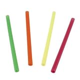 STRAW FAT NEON ASST 6, CS 6/500CT, 04-0457 WNA COMET WEST, INC. STRAWS AND STIRRERS