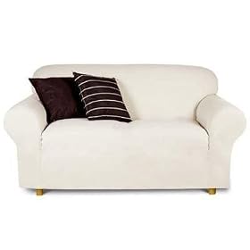 Sofa Slipcover Regular Style- Canvas Soft Weave- Birch