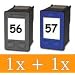Druckerpatronen ersetzen HP 56 XL HP 57 XL C6656AE C6657AE 21ml schwarz / black + 18ml farbig / color