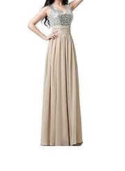 V-neck Chiffon Sequined Evening Dress/Bridesmaid Dress/Prom Dress/Party Dress 