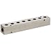 Polyconn PCM10-125-08NP Nickel Plated Aluminum Manifold, 1/4" NPT Female x 1/8" NPT Female, 8 Stations