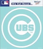 Chicago Cubs Die-Cut Decal - 8"x8" White permanent adhesive logo fine detail transfer tape