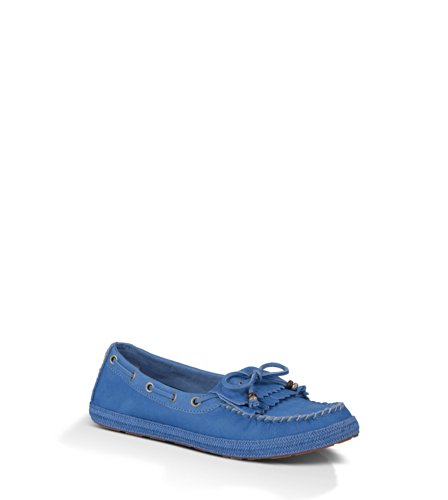 UGG Australia Women's Drina Smooth Blue Nubuck Flats Shoe 9 M US