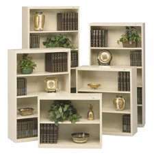 TENNSCO Metal Bookcase, 5 Shelves, 34-1 2w x 13-1 2d x 66h, Putty by Tennsco